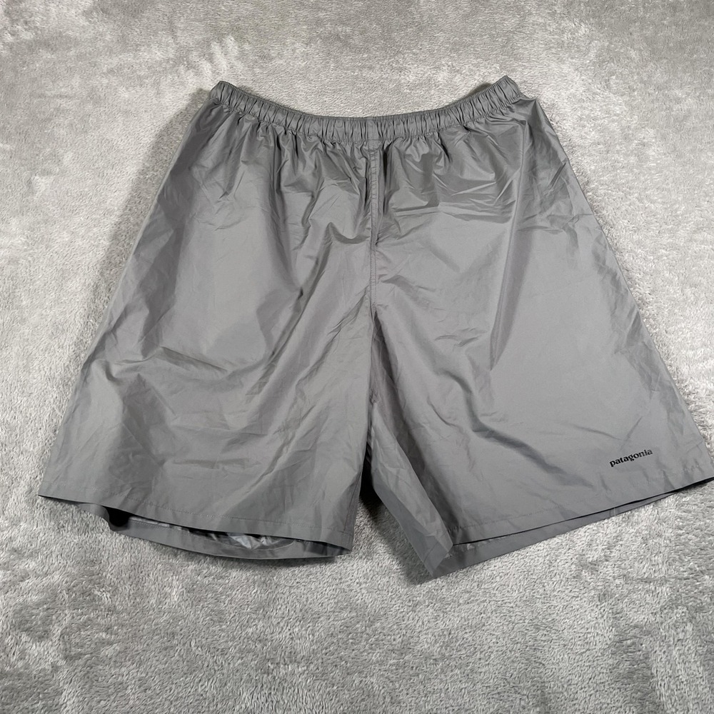 Patagonia Field Shorts Mens Large Gray Lightweight Polyester Elastic Waist 11193